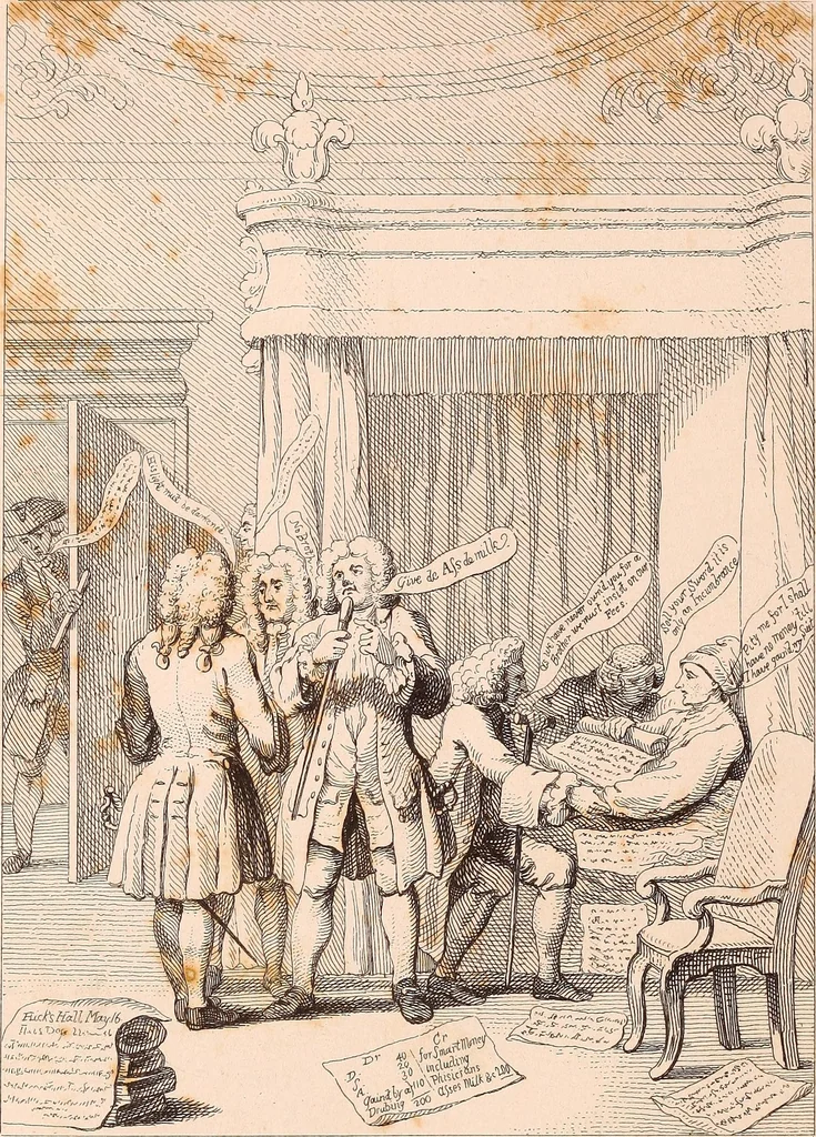 An illustration from England under the house of Hanover; : its history and condition during the reigns of the three Georges, illustrated from the caricatures and satires of the day., 1848, leaf 339