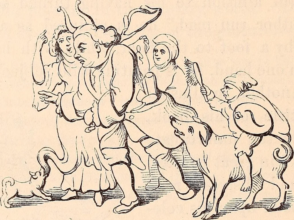 An illustration from England under the house of Hanover; : its history and condition during the reigns of the three Georges, illustrated from the caricatures and satires of the day., 1848, leaf 407