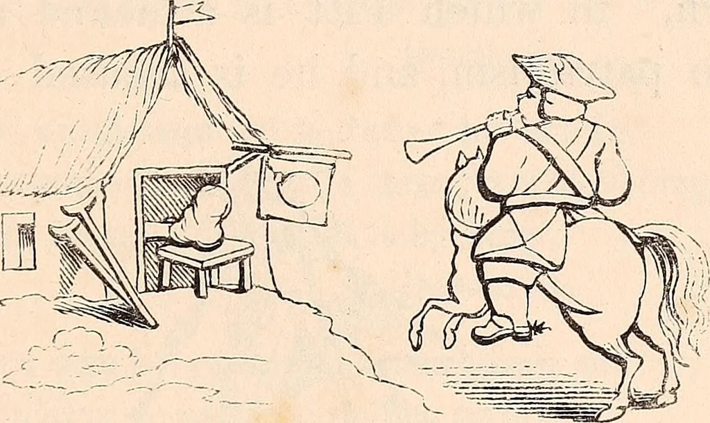 An illustration from England under the house of Hanover; : its history and condition during the reigns of the three Georges, illustrated from the caricatures and satires of the day., 1848, leaf 460