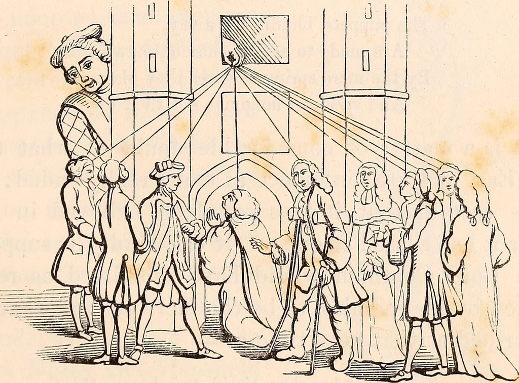 An illustration from England under the house of Hanover; : its history and condition during the reigns of the three Georges, illustrated from the caricatures and satires of the day., 1848, leaf 464