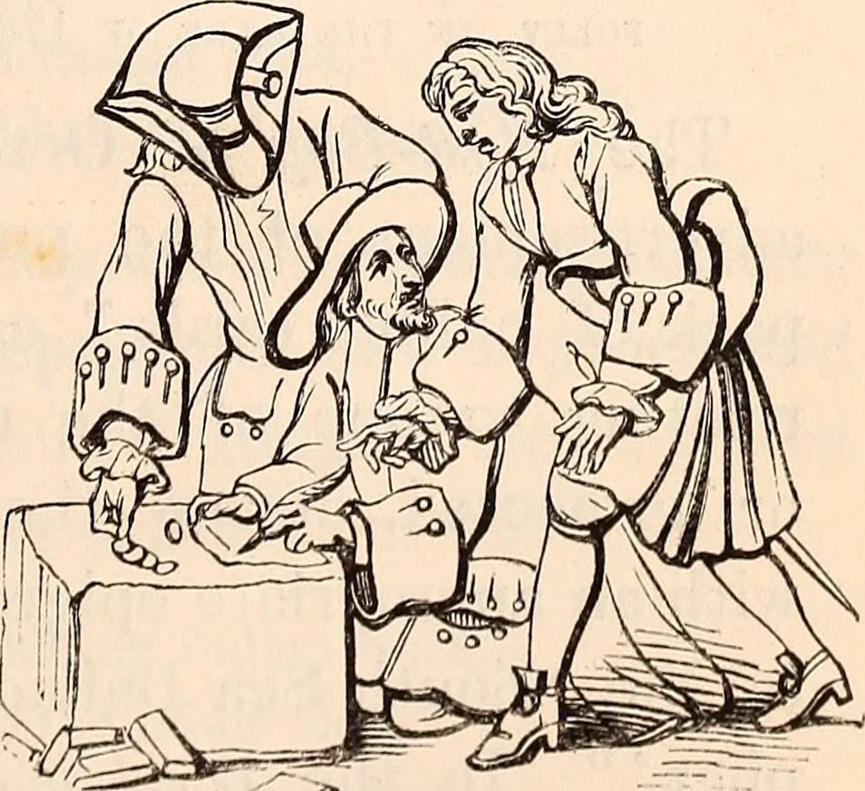An illustration from England under the house of Hanover; : its history and condition during the reigns of the three Georges, illustrated from the caricatures and satires of the day., 1848, leaf 94