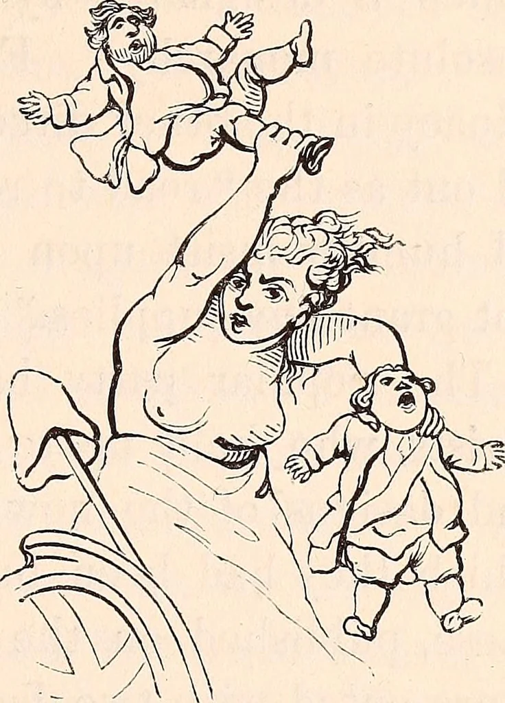 An illustration from England under the house of Hanover; : its history and condition during the reigns of the three Georges, illustrated from the caricatures and satires of the day., 1848, leaf 110
