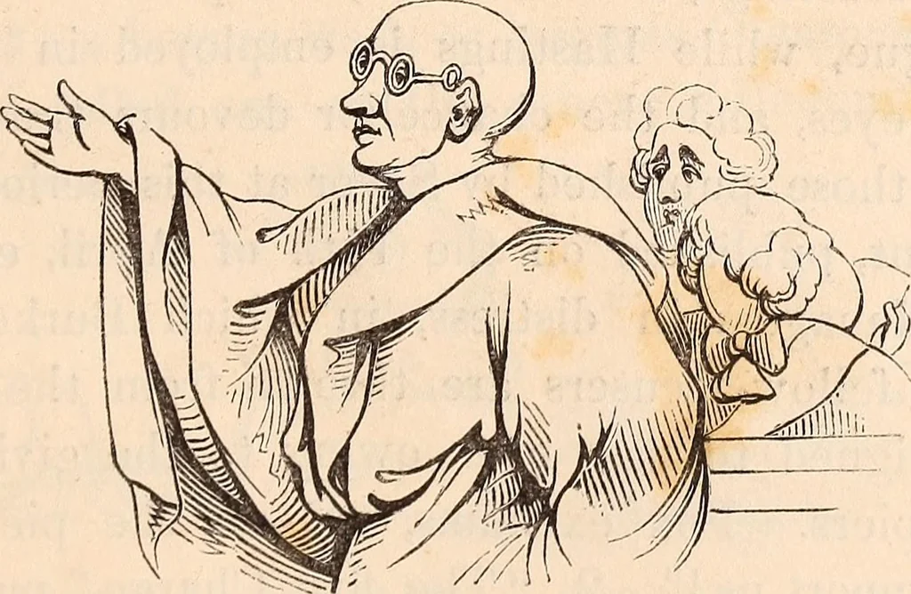 An illustration from England under the house of Hanover; : its history and condition during the reigns of the three Georges, illustrated from the caricatures and satires of the day., 1848, leaf 170