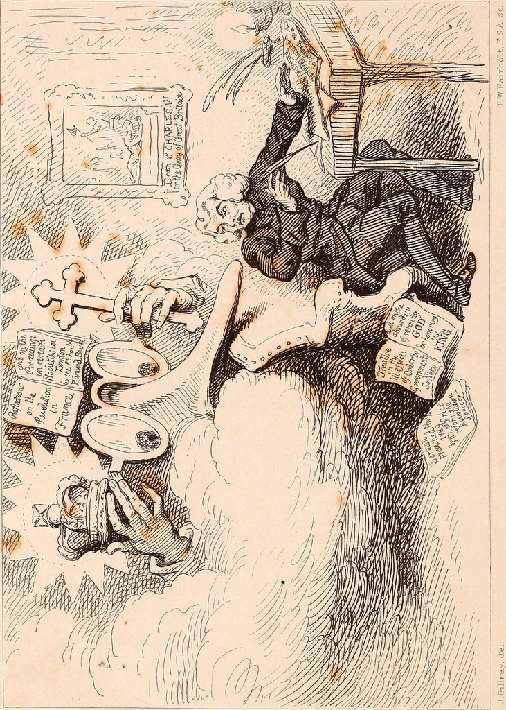 An illustration from England under the house of Hanover; : its history and condition during the reigns of the three Georges, illustrated from the caricatures and satires of the day., 1848, leaf 215