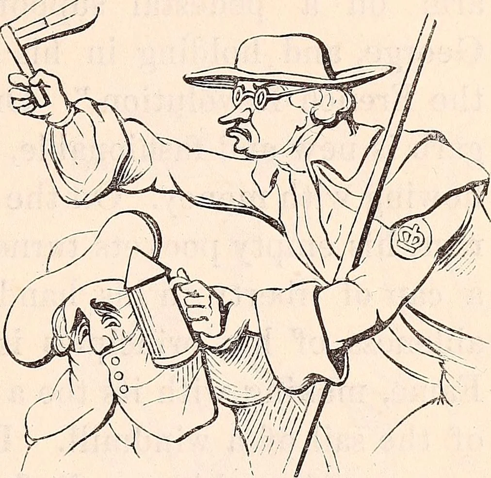 An illustration from England under the house of Hanover; : its history and condition during the reigns of the three Georges, illustrated from the caricatures and satires of the day., 1848, leaf 220