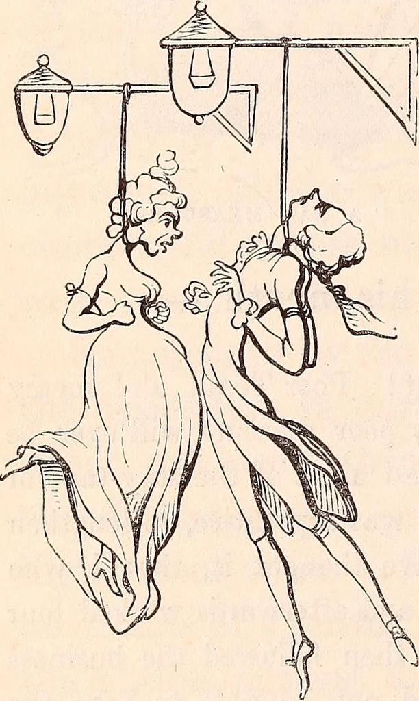 An illustration from England under the house of Hanover; : its history and condition during the reigns of the three Georges, illustrated from the caricatures and satires of the day., 1848, leaf 223
