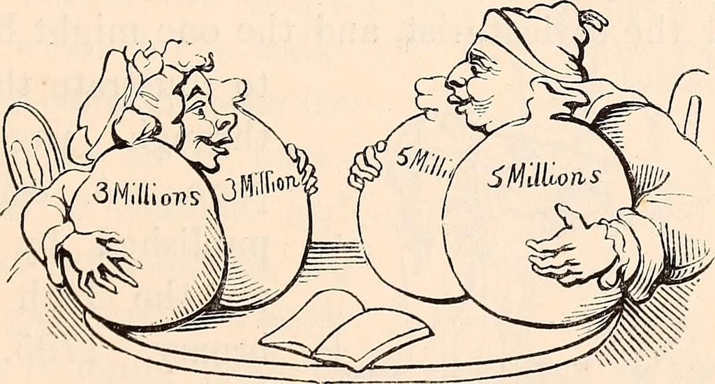 An illustration from England under the house of Hanover; : its history and condition during the reigns of the three Georges, illustrated from the caricatures and satires of the day., 1848, leaf 230