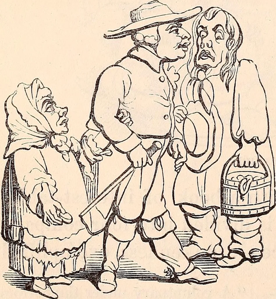 An illustration from England under the house of Hanover; : its history and condition during the reigns of the three Georges, illustrated from the caricatures and satires of the day., 1848, leaf 231