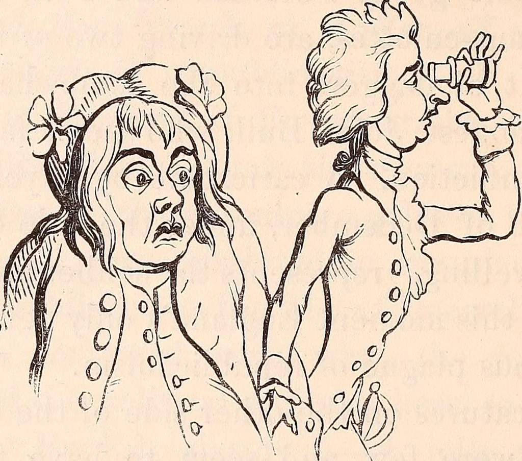 An illustration from England under the house of Hanover; : its history and condition during the reigns of the three Georges, illustrated from the caricatures and satires of the day., 1848, leaf 249