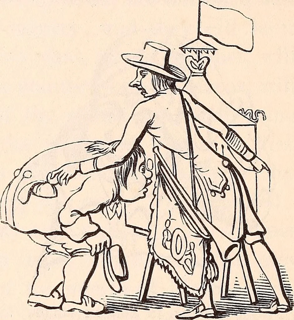An illustration from England under the house of Hanover; : its history and condition during the reigns of the three Georges, illustrated from the caricatures and satires of the day., 1848, leaf 299