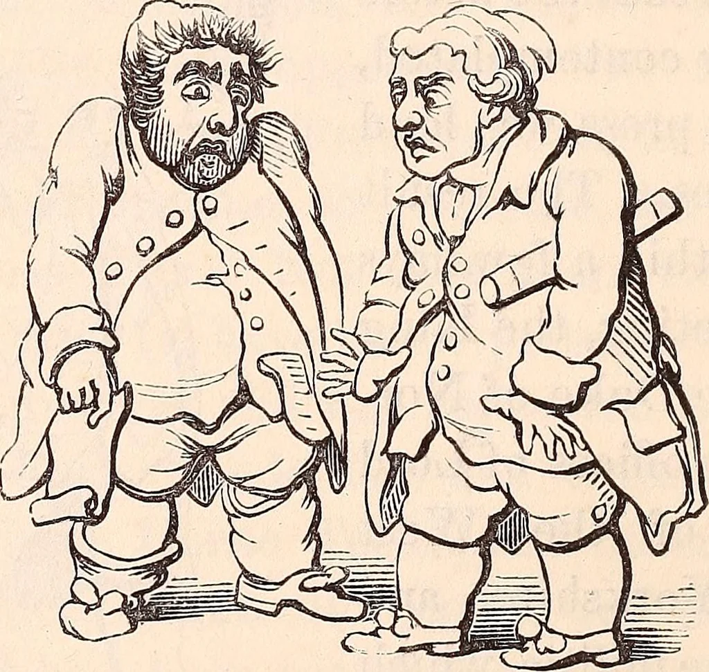 An illustration from England under the house of Hanover; : its history and condition during the reigns of the three Georges, illustrated from the caricatures and satires of the day., 1848, leaf 307