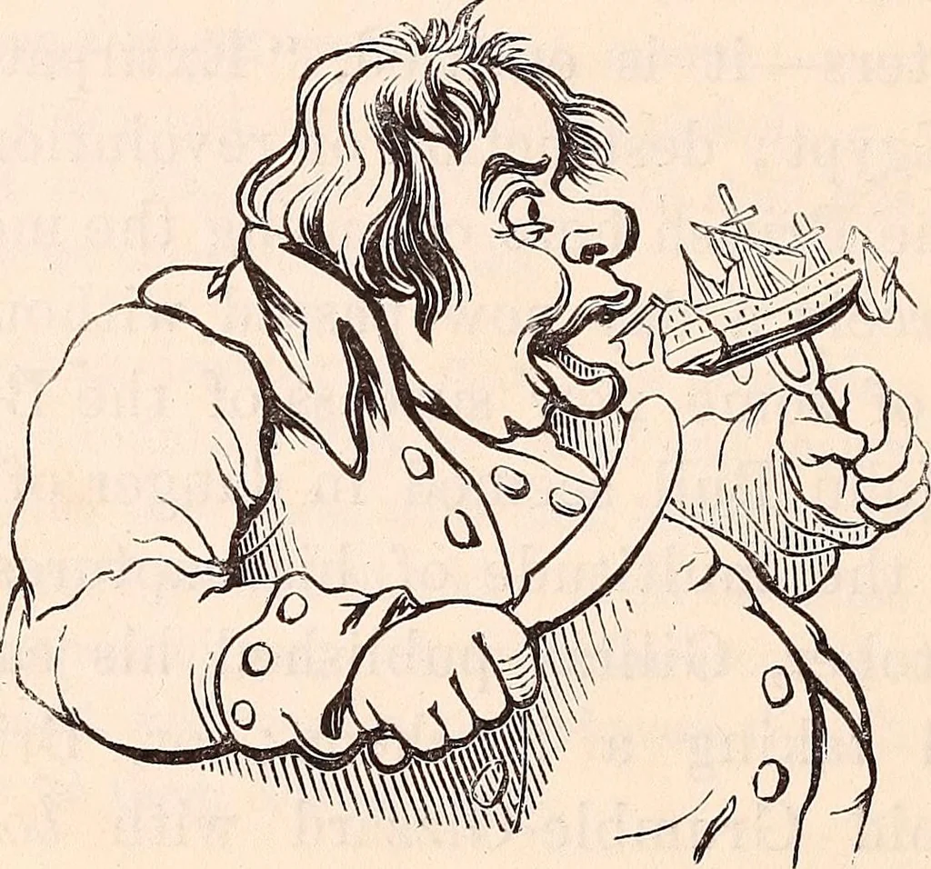 An illustration from England under the house of Hanover; : its history and condition during the reigns of the three Georges, illustrated from the caricatures and satires of the day., 1848, leaf 319