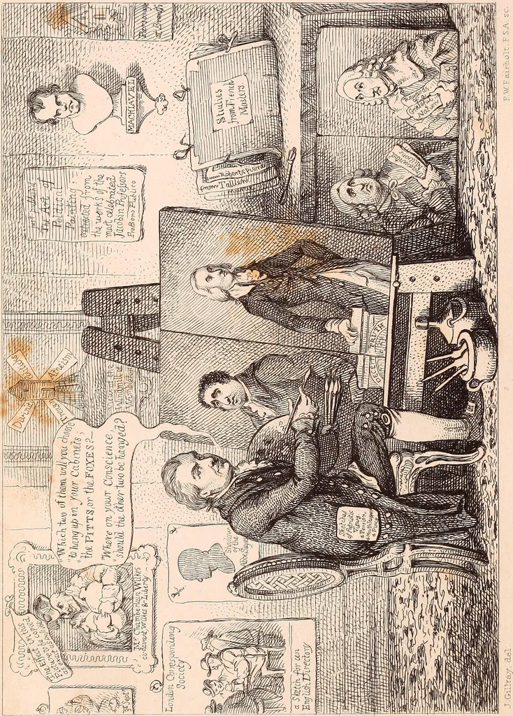 An illustration from England under the house of Hanover; : its history and condition during the reigns of the three Georges, illustrated from the caricatures and satires of the day., 1848, leaf 323