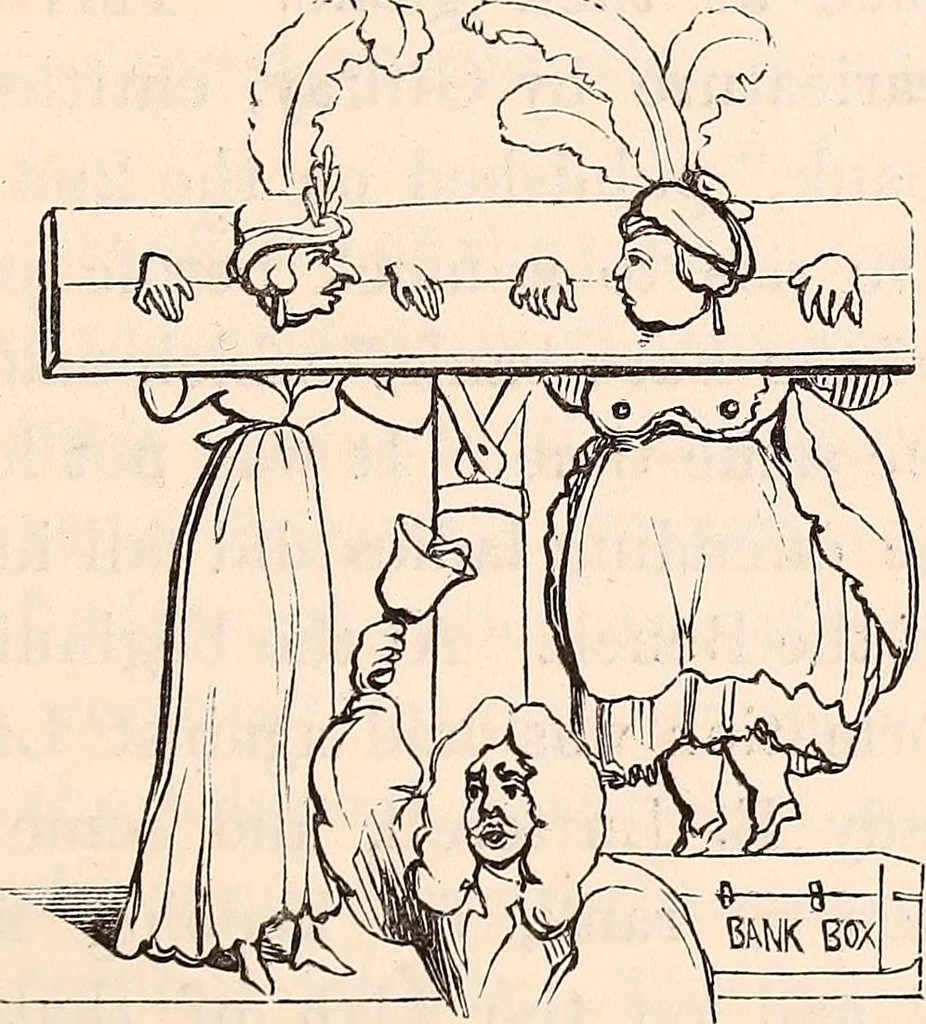 An illustration from England under the house of Hanover; : its history and condition during the reigns of the three Georges, illustrated from the caricatures and satires of the day., 1848, leaf 356