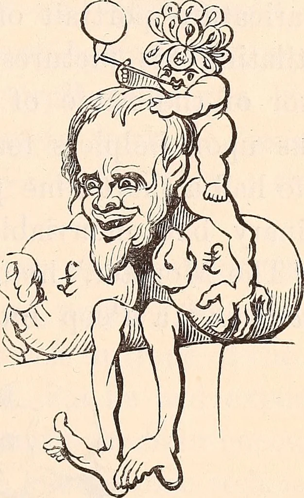 An illustration from England under the house of Hanover; : its history and condition during the reigns of the three Georges, illustrated from the caricatures and satires of the day., 1848, leaf 390