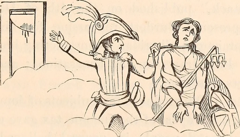 An illustration from England under the house of Hanover; : its history and condition during the reigns of the three Georges, illustrated from the caricatures and satires of the day., 1848, leaf 412