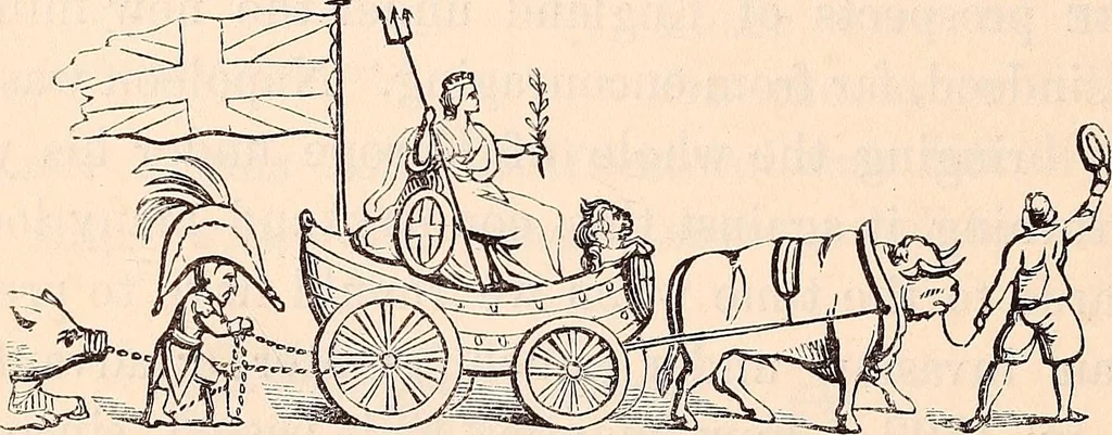 An illustration from England under the house of Hanover; : its history and condition during the reigns of the three Georges, illustrated from the caricatures and satires of the day., 1848, leaf 471