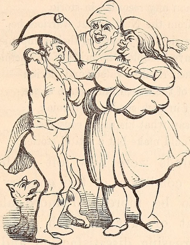 An illustration from England under the house of Hanover; : its history and condition during the reigns of the three Georges, illustrated from the caricatures and satires of the day., 1848, leaf 484