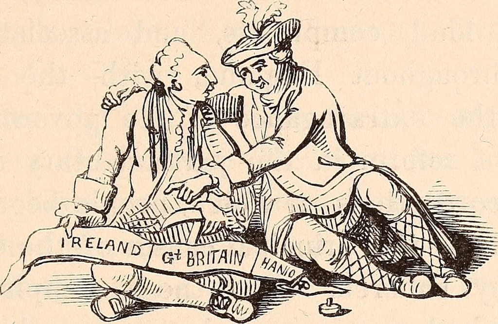 An illustration from England under the house of Hanover; : its history and condition during the reigns of the three Georges, illustrated from the caricatures and satires of the day., 1848, leaf 54