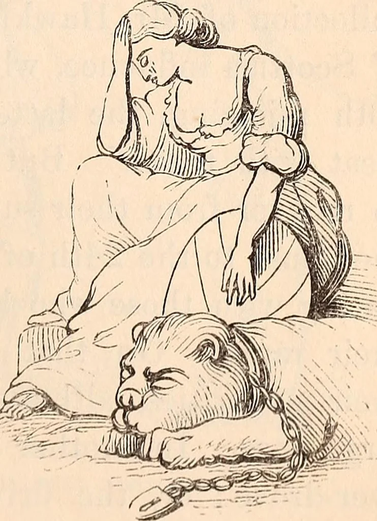 An illustration from England under the house of Hanover; : its history and condition during the reigns of the three Georges, illustrated from the caricatures and satires of the day., 1848, leaf 60