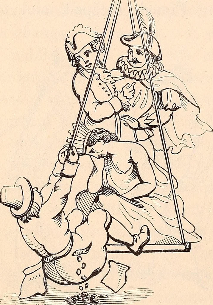 An illustration from England under the house of Hanover; : its history and condition during the reigns of the three Georges, illustrated from the caricatures and satires of the day., 1848, leaf 63