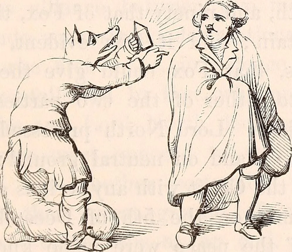 An illustration from England under the house of Hanover; : its history and condition during the reigns of the three Georges, illustrated from the caricatures and satires of the day., 1848, leaf 84