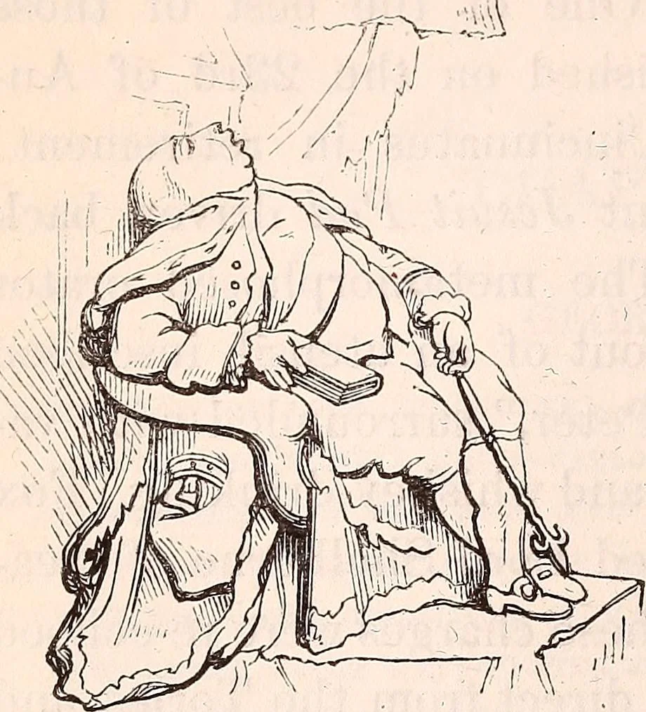An illustration from England under the house of Hanover; : its history and condition during the reigns of the three Georges, illustrated from the caricatures and satires of the day., 1848, leaf 85
