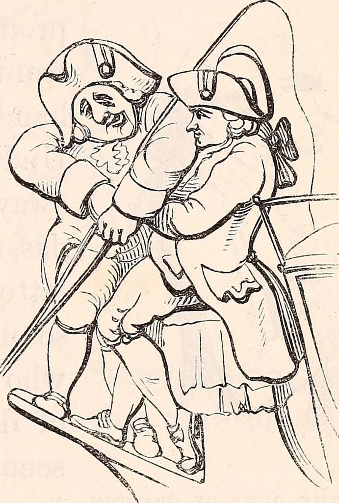 An illustration from England under the house of Hanover; : its history and condition during the reigns of the three Georges, illustrated from the caricatures and satires of the day., 1848, leaf 92