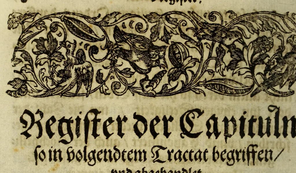 An illustration from Englischen liebbrinnendten S. Francisci Ordens Relations Continuation, : oder Volführung angedeuter Excellentz ... in nechst aussgefertigter Relation von dess Königreichs Voxu in japonischem Keyserthumb gottselige Bekehrung, &c., 1617, leaf 14