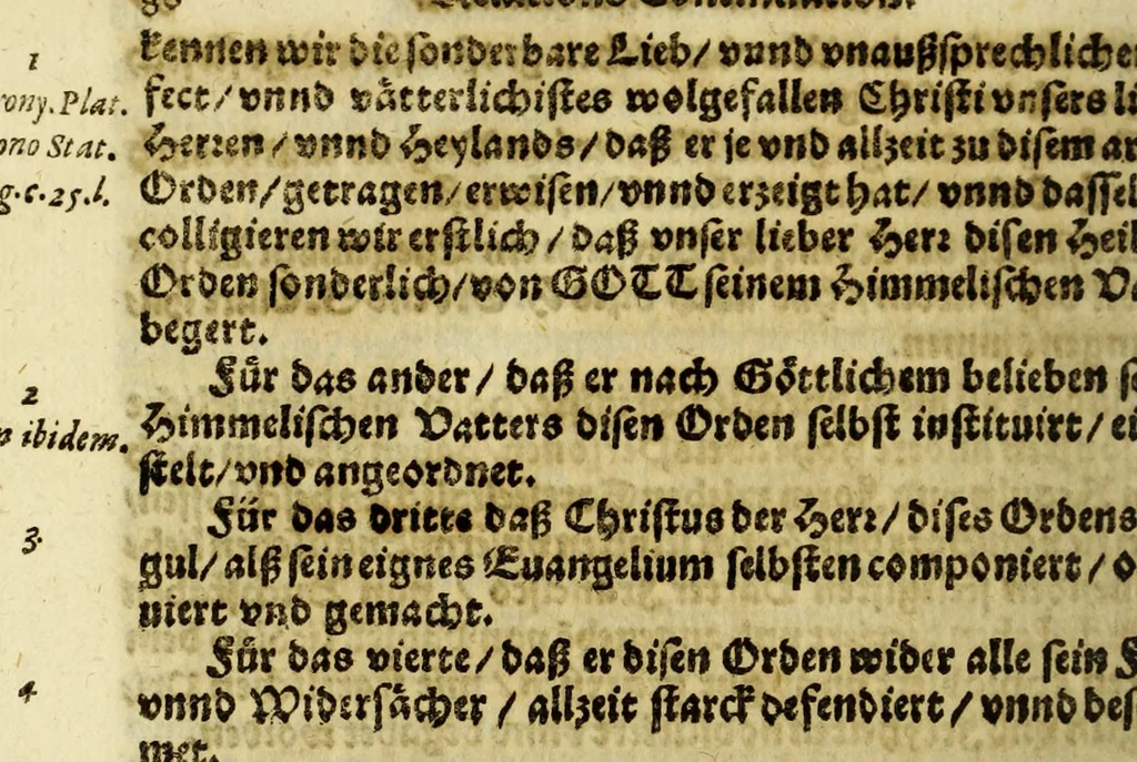 An illustration from Englischen liebbrinnendten S. Francisci Ordens Relations Continuation, : oder Volführung angedeuter Excellentz ... in nechst aussgefertigter Relation von dess Königreichs Voxu in japonischem Keyserthumb gottselige Bekehrung, &c., 1617, leaf 96