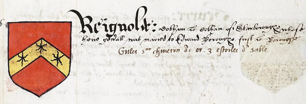 An illustration from English armorial : manuscript, 1603, leaf 112