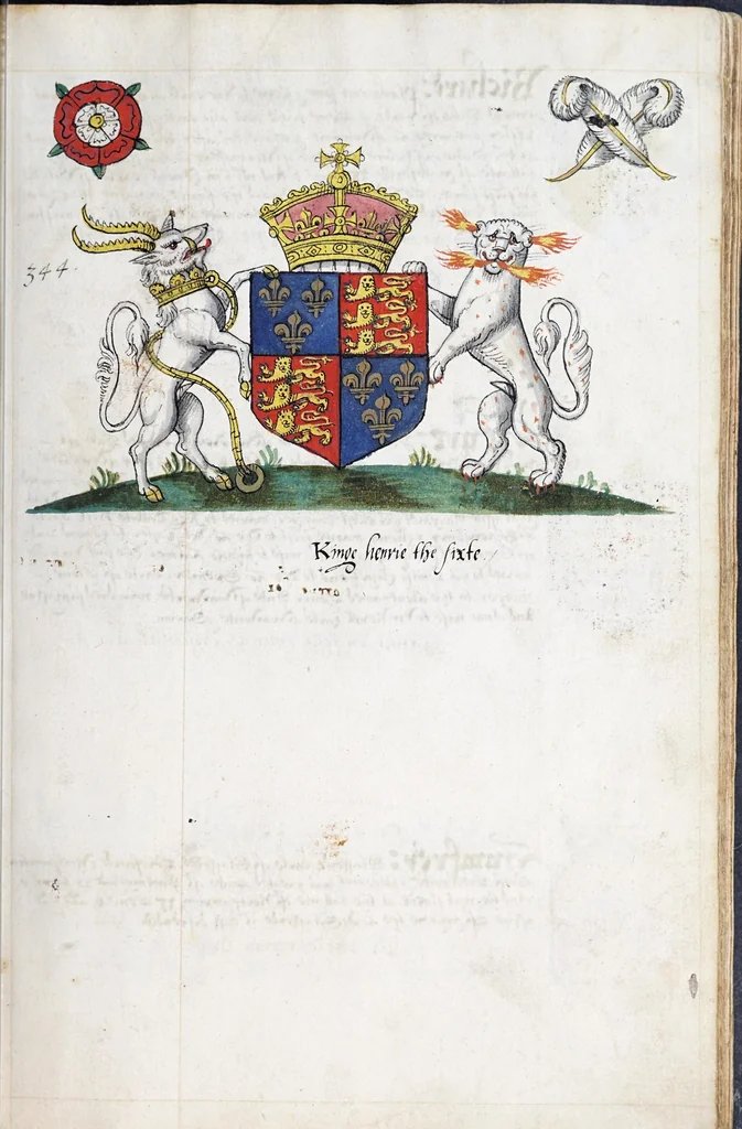 An illustration from English armorial : manuscript, 1603, leaf 123
