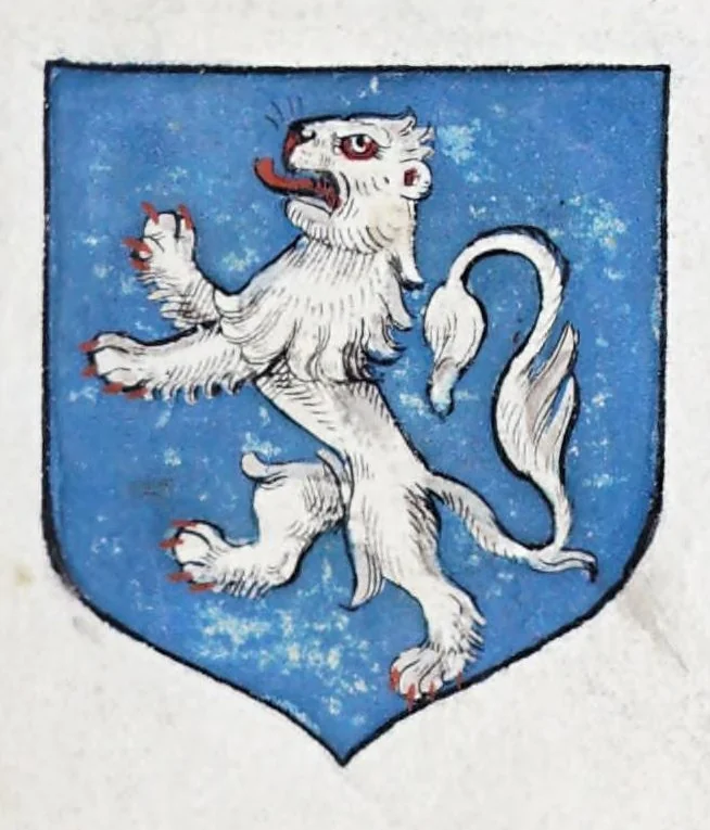 An illustration from English armorial : manuscript, 1603, leaf 13