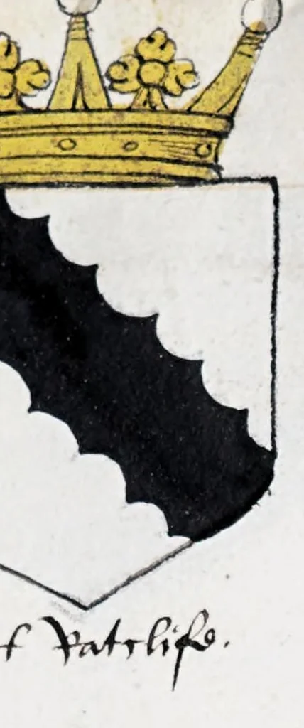 An illustration from English armorial : manuscript, 1603, leaf 155