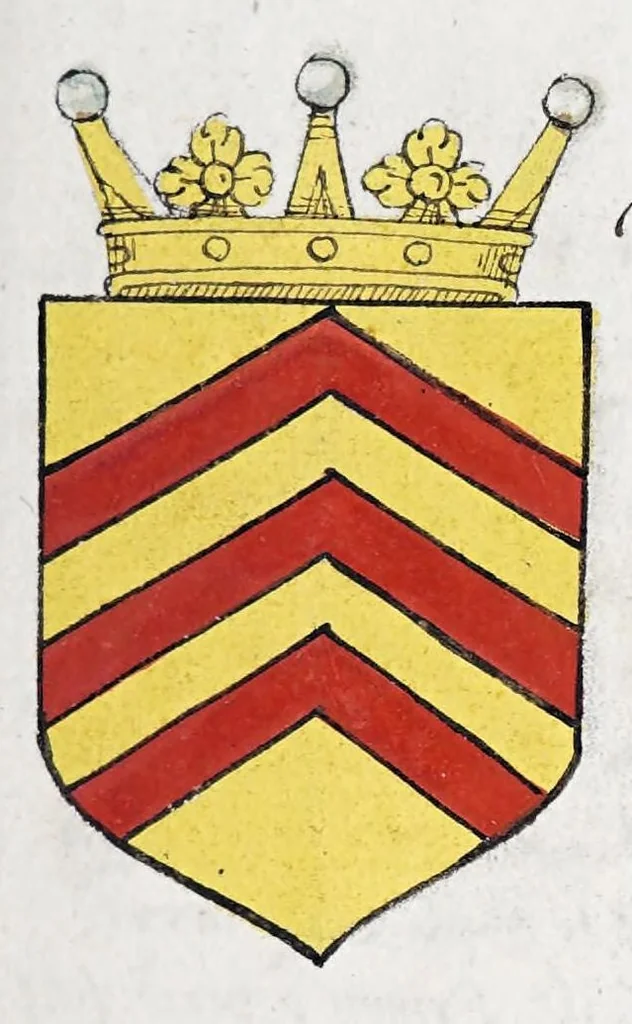 An illustration from English armorial : manuscript, 1603, leaf 25