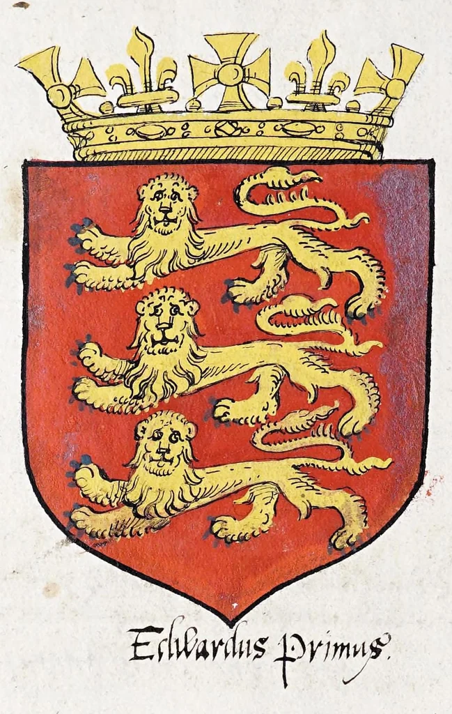 An illustration from English armorial : manuscript, 1603, leaf 72