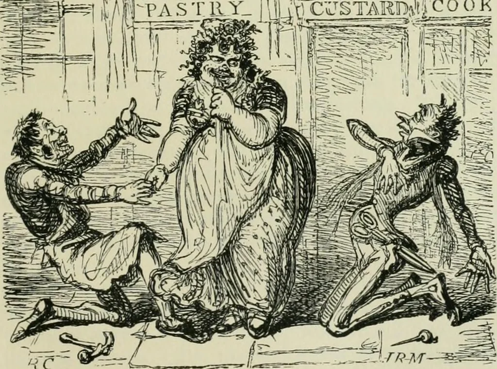 An illustration from English caricaturists and graphic humourists of the nineteeth century : How they illustrated and interpreted their times, 1886, leaf 179