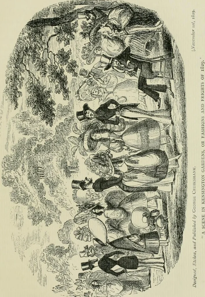 An illustration from English caricaturists and graphic humourists of the nineteeth century : How they illustrated and interpreted their times, 1886, leaf 225