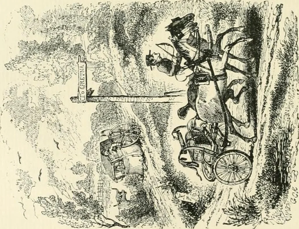 An illustration from English caricaturists and graphic humourists of the nineteeth century : How they illustrated and interpreted their times, 1886, leaf 246