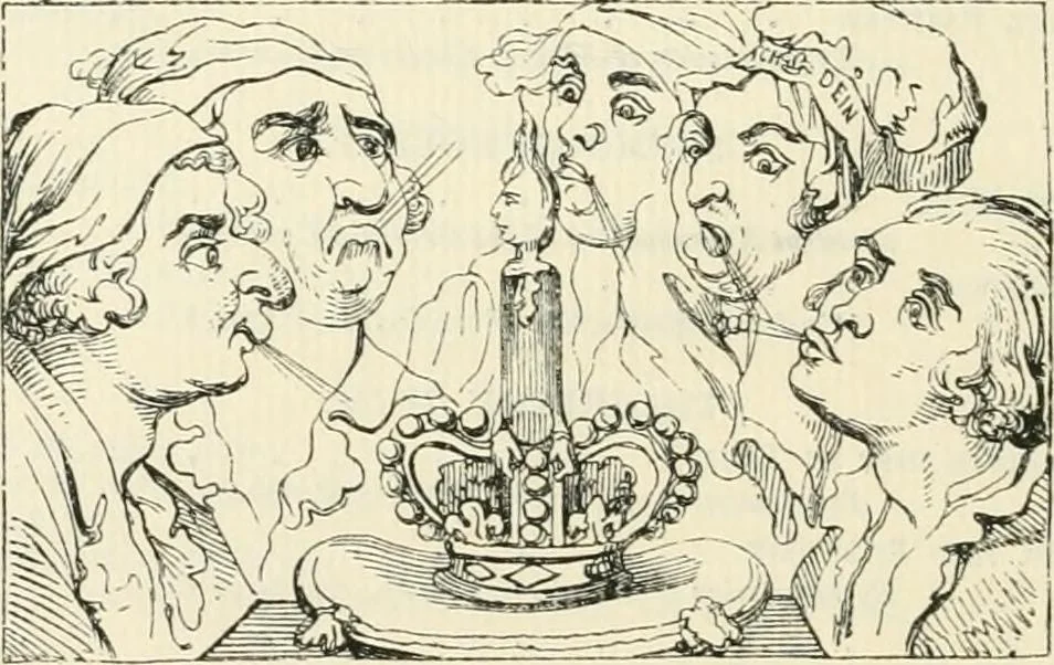 An illustration from English caricaturists and graphic humourists of the nineteeth century : How they illustrated and interpreted their times, 1886, leaf 26