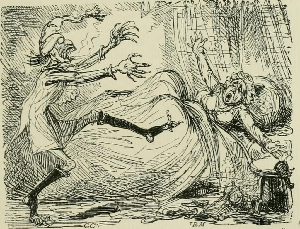 An illustration from English caricaturists and graphic humourists of the nineteeth century : How they illustrated and interpreted their times, 1886, leaf 263