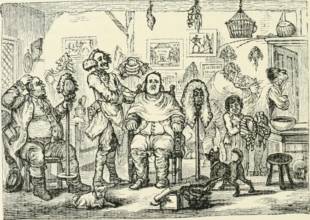 An illustration from English caricaturists and graphic humourists of the nineteeth century : How they illustrated and interpreted their times, 1886, leaf 36