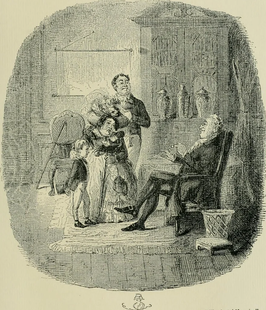 An illustration from English caricaturists and graphic humourists of the nineteeth century : How they illustrated and interpreted their times, 1886, leaf 385