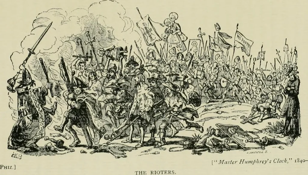 An illustration from English caricaturists and graphic humourists of the nineteeth century : How they illustrated and interpreted their times, 1886, leaf 447
