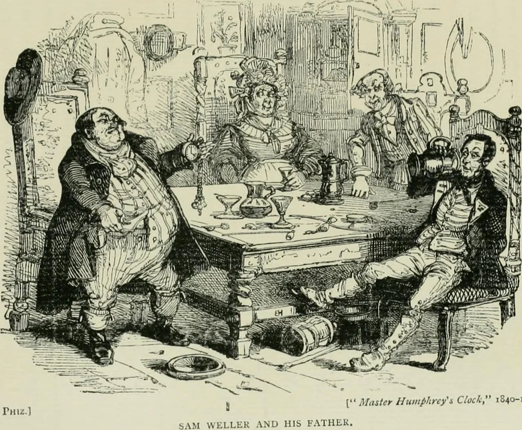 An illustration from English caricaturists and graphic humourists of the nineteeth century : How they illustrated and interpreted their times, 1886, leaf 455