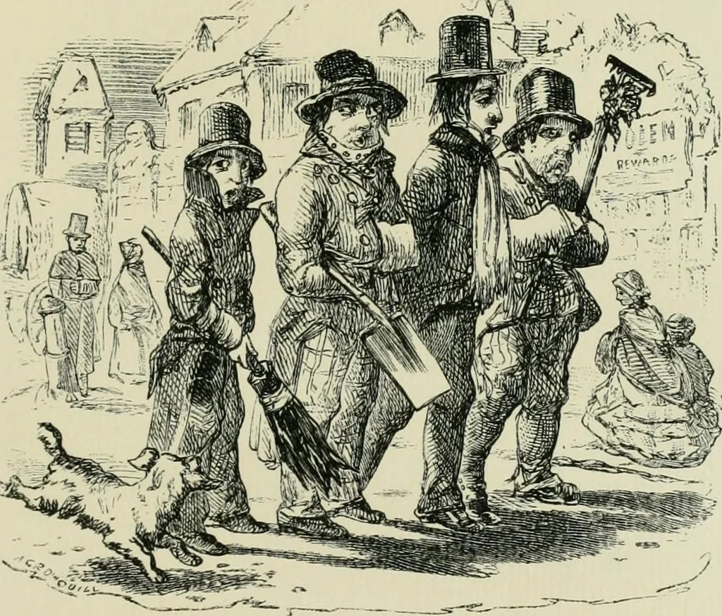 An illustration from English caricaturists and graphic humourists of the nineteeth century : How they illustrated and interpreted their times, 1886, leaf 473