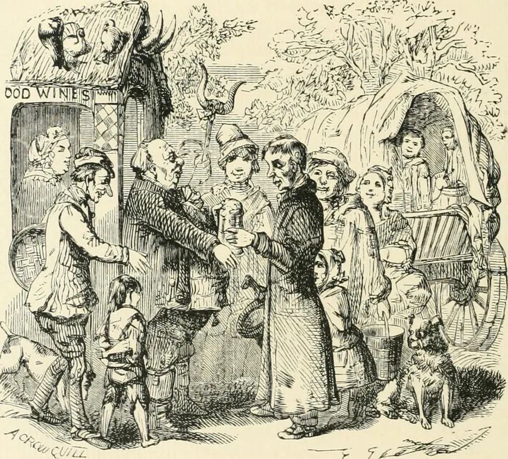 An illustration from English caricaturists and graphic humourists of the nineteeth century : How they illustrated and interpreted their times, 1886, leaf 476