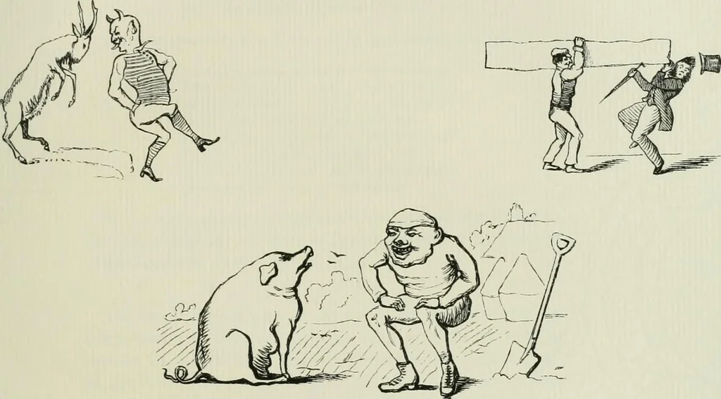 An illustration from English caricaturists and graphic humourists of the nineteeth century : How they illustrated and interpreted their times, 1886, leaf 489