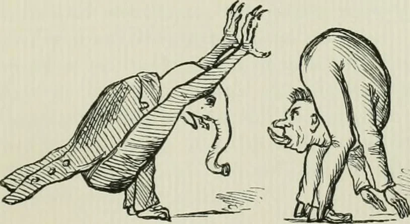 An illustration from English caricaturists and graphic humourists of the nineteeth century : How they illustrated and interpreted their times, 1886, leaf 489