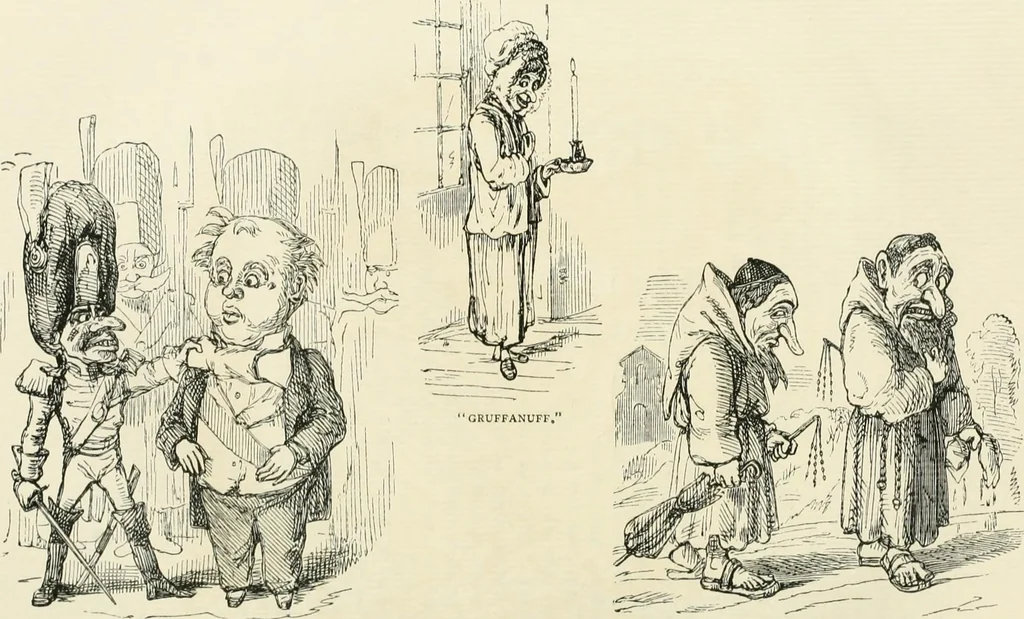 An illustration from English caricaturists and graphic humourists of the nineteeth century : How they illustrated and interpreted their times, 1886, leaf 496